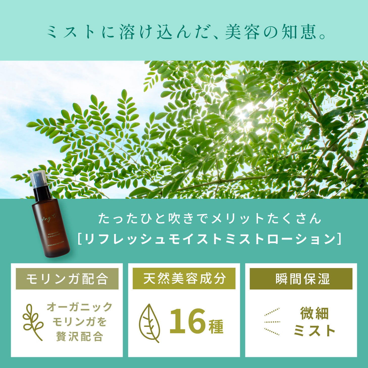 ang.u アンジーユー 高橋恵子プロデュース 化粧水 ミストローション 100ml