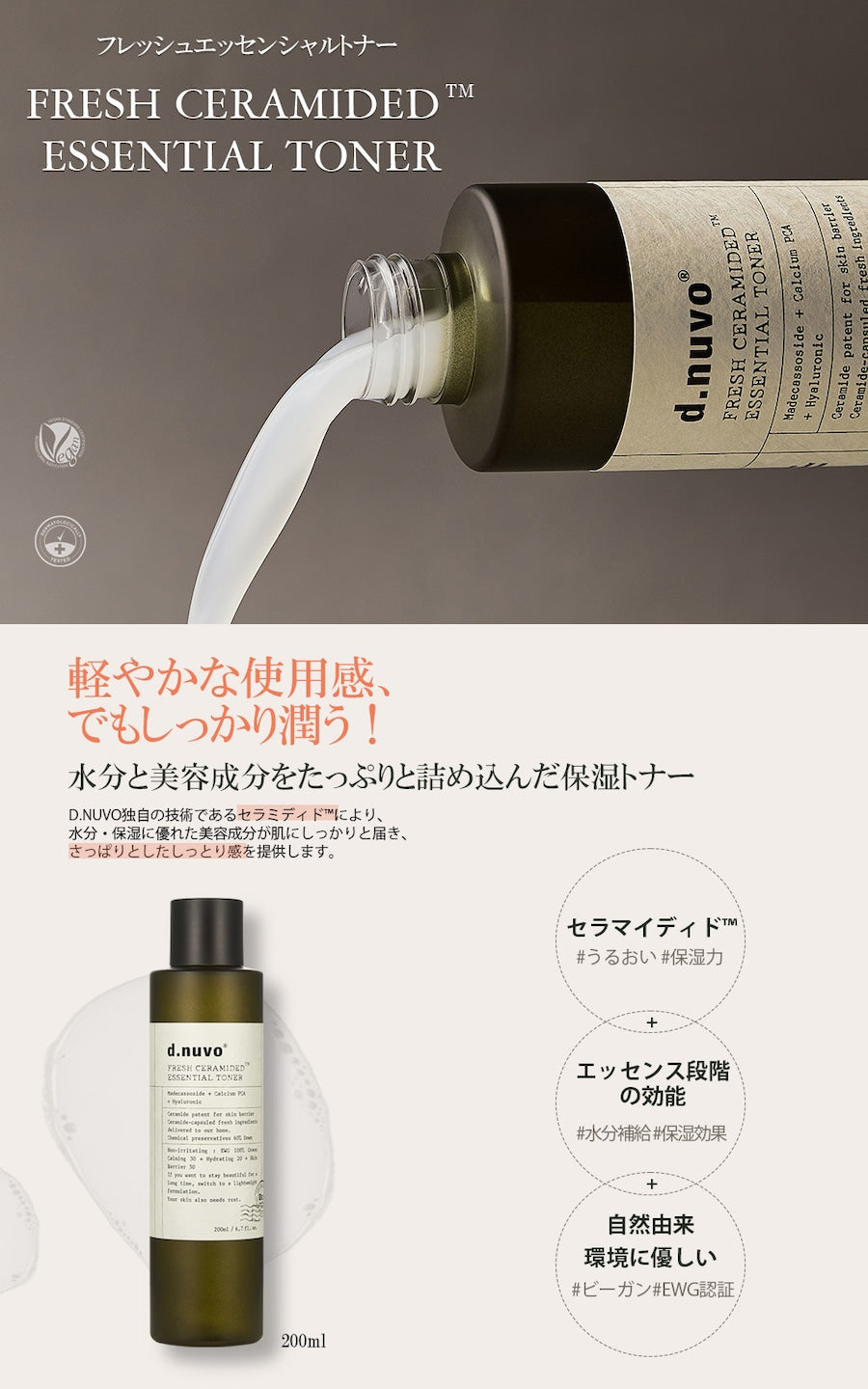 【日本上陸】d.novo エッセンシャルトナー 化粧水
