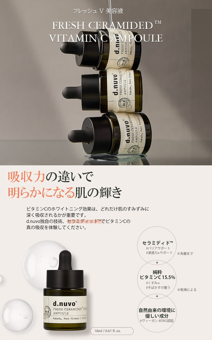 【日本上陸】d.novo フレッシュビタミン美容液V