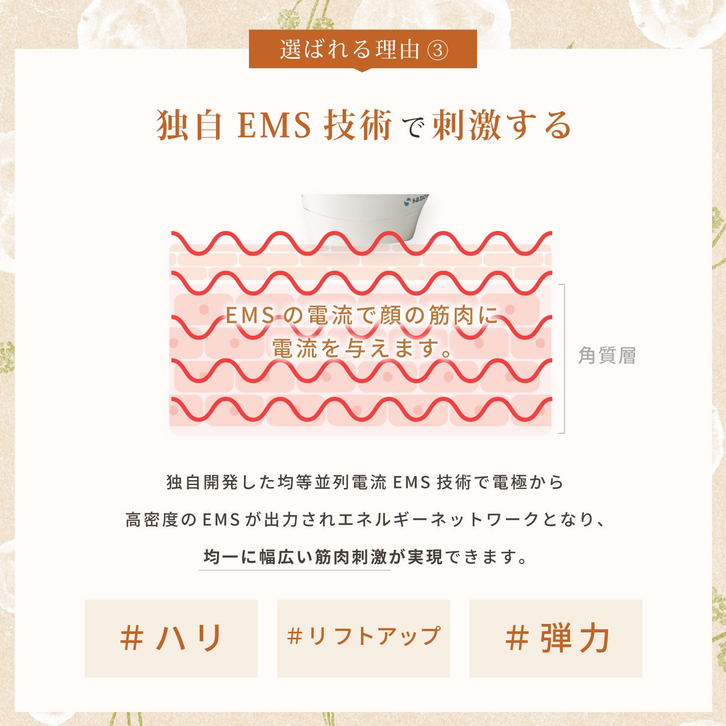 sanobiスタンプリフトフェザー美顔器