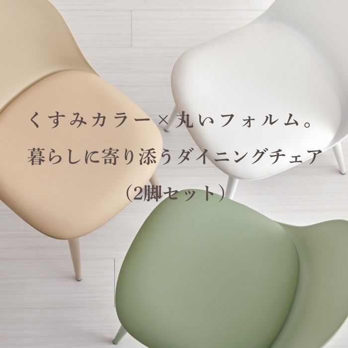 Pastel パステル ダイニングチェア 2脚セット 幅44.5cm