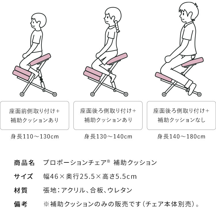 プロポーションチェア用補助クッション CN-8C