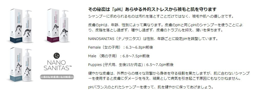 ナノサニタス 仔犬用シャンプー やさしい洗い上がり 250ml