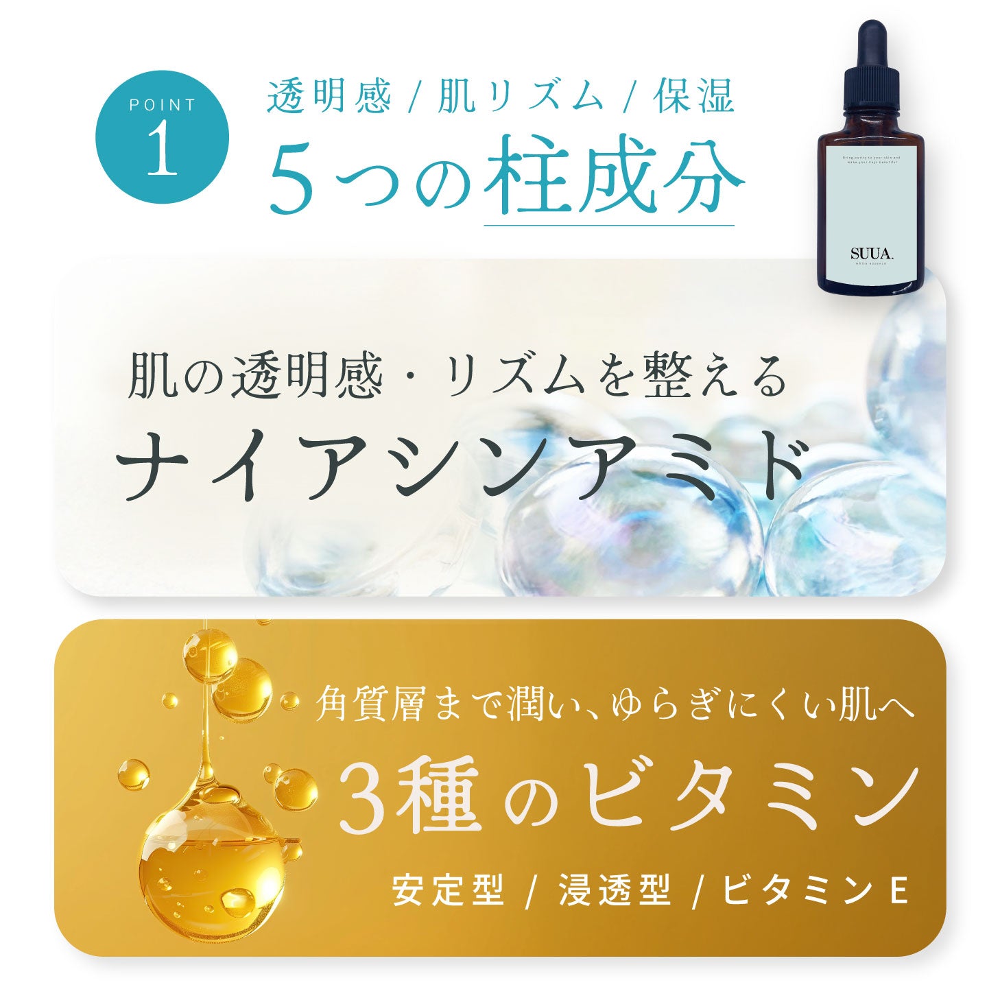 【くすみ肌用】 SUUA.スーア 美白美容液 30mL ナイアシンアミド ビタミン