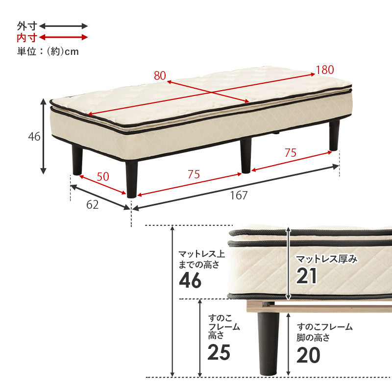 マットレスベッド  幅80cm 幅95cm 幅120cm